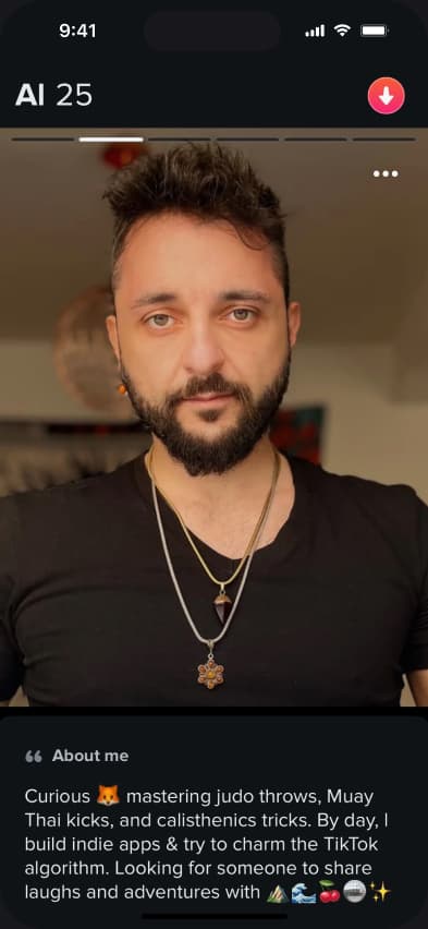 Dating profile screenshot